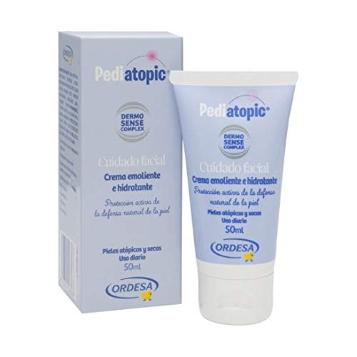 Pediatopic Cuidado Facial 50ml, crema emoliente e hidratante específica para pieles atópicas y/o altamente secas.
