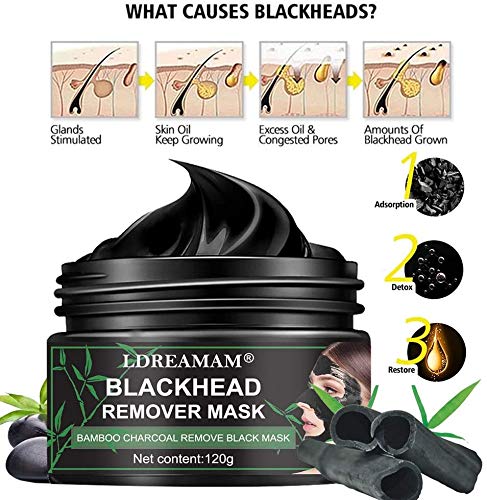 Peel Off Máscara,Mascarilla Exfoliante Facial,Black Mask Máscara,Reduce Poros,Acne,Piel Muerta,Espinillas,Hidratar Piel,Producto Organico Mineral 120g