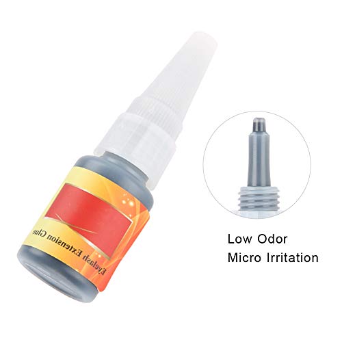 Pegamento de extensión de pestañas, extensión permanente de pestañas adhesivas, semipermanente negro adhesivo para pegar pestañas