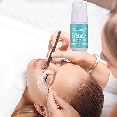 Pegamento Pestañas Postizas, Eyelash Extension Glue, Pegamento para Extensión de Pestañas, Profesional Pestañas Falsas Extensión Pegamento, Secado Rápido/Firme/larga duración de 6-7 semanas, 5ml x 2