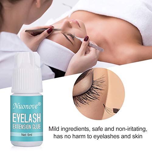 Pegamento Pestañas Postizas, Eyelash Extension Glue, Pegamento para Extensión de Pestañas, Profesional Pestañas Falsas Extensión Pegamento, Secado Rápido/Firme/larga duración de 6-7 semanas, 5ml x 2