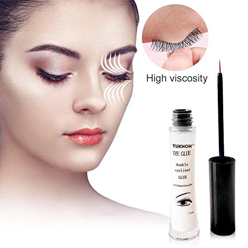 Pegamento Pestañas Postizas, Eyelash Extension Glue, Pegamento transparente para pestañas, Secado Rápido, Firme, larga duración, 7.5ml