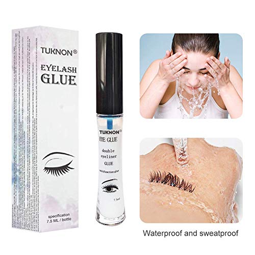 Pegamento Pestañas Postizas, Eyelash Extension Glue, Pegamento transparente para pestañas, Secado Rápido, Firme, larga duración, 7.5ml