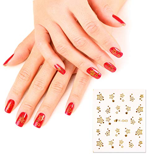 Pegatinas Uñas,JUSTDOLIFE 30 Hojas Pegatinas Uñas Decorativas 3D Pegatina Decoracion para las Uñas Decal DIY Etiqueta Decoración Arte Adhesivos Uñas Pegatinas con 1 cajas Diamantes de imitación