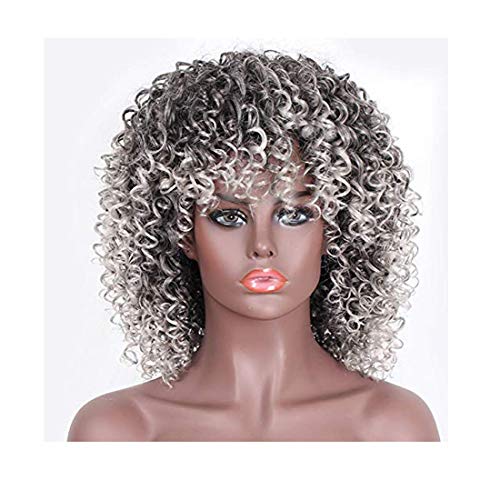 Pelucas de pelo rizado para mujer negra pelo gris natural para mujeres negras peluca rizada pelucas de pelo rizado rizado