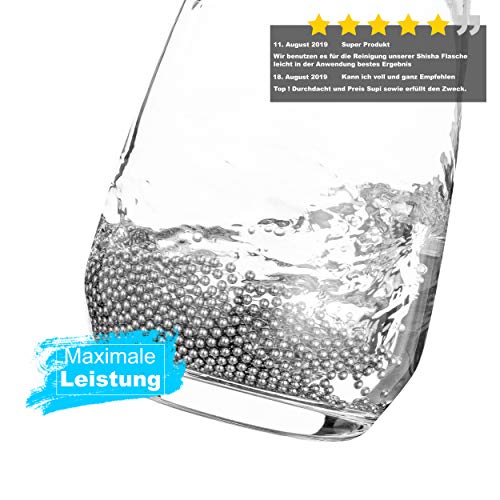 Pentaton - Perlas de Acero Inoxidable para la Limpieza, Bolas Reutilizables para la Limpieza de jarrones, jarras y Botellas Termo, Juego de Limpieza de Cristal (1000 Piezas)