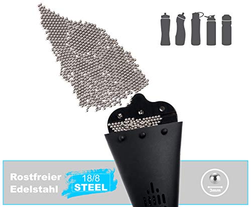 Pentaton - Perlas de Acero Inoxidable para la Limpieza, Bolas Reutilizables para la Limpieza de jarrones, jarras y Botellas Termo, Juego de Limpieza de Cristal (1000 Piezas)