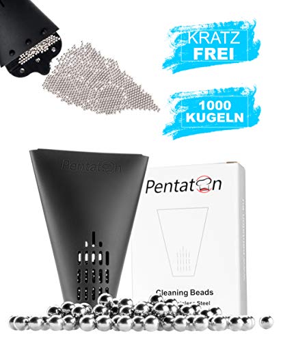 Pentaton - Perlas de Acero Inoxidable para la Limpieza, Bolas Reutilizables para la Limpieza de jarrones, jarras y Botellas Termo, Juego de Limpieza de Cristal (1000 Piezas)