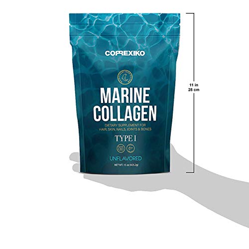 Péptidos Colágeno Marino de Peces Salvajes del Atlántico Norte (No de Acuicultura) – Pack Grande (425gr) – Proteína de Colágeno en Polvo para Articulaciones, Huesos, Piel, Cabello (Hecho en Canadá)