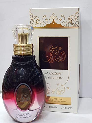 Perfume Aroosat Al Emarat Eau de Parfum de Larga Duración Arabe Oriental 100 ml de Bergamota y Vainilla