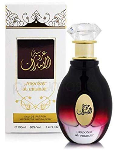 Perfume Aroosat Al Emarat Eau de Parfum de Larga Duración Arabe Oriental 100 ml de Bergamota y Vainilla