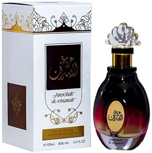 Perfume Aroosat Al Emarat Eau de Parfum de Larga Duración Arabe Oriental 100 ml de Bergamota y Vainilla