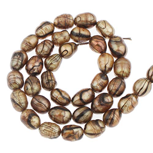 Perlas cultivadas de Agua Dulce, 8 mm, 20 Unidades, Natural, Barroco, Piedras Preciosas, Perlas Marrones