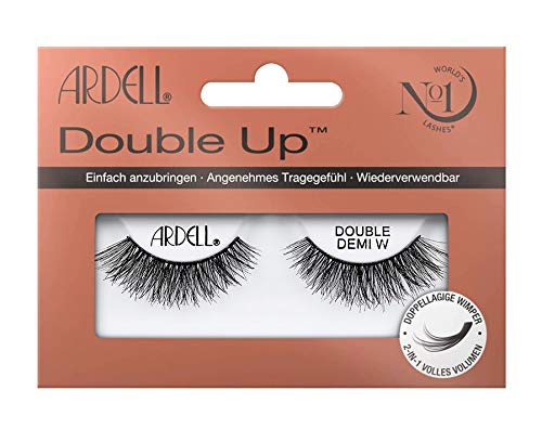 Pestañas postizas Ardell Double Demi Wispies, dobles, color negro