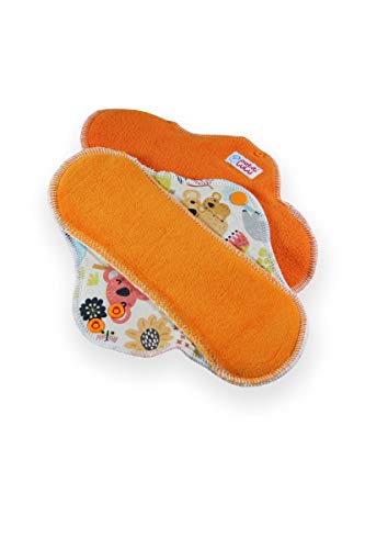 Petit Lulu - Almohadillas sanitarias reutilizables y lavables (3 unidades, clásicas) | Almohadillas menstruales de tela suave y superabsorbente, fabricadas en Europa