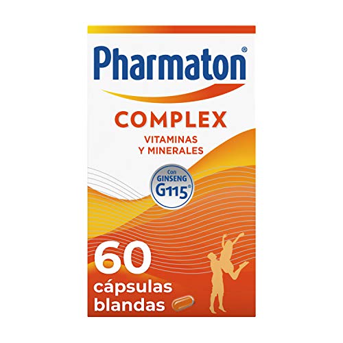 Pharmaton | Multivitamínico con ginseng | Complex 60 cápsulas | Ayuda a recuperar la energía