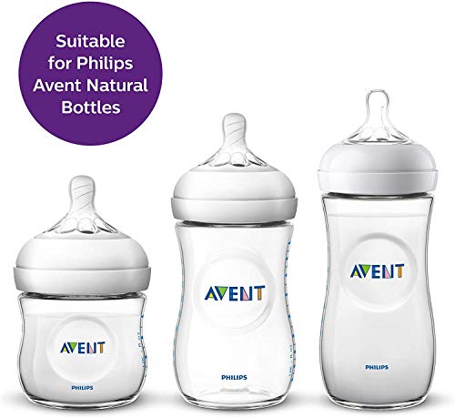 Philips Avent SCF043/27-2 - Tetinas natural flujo medio, 3m+, con 2 agujeros