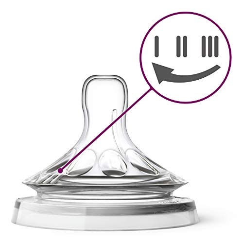 Philips Avent SCF045/27-2 - Tetinas natural flujo variable, 3m+, con 2 agujeros