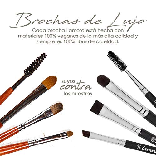 Pincel Cejas Set Brochas De Maquillaje Ojos - Pinceles Maquillaje Ojos - Fibras Veganas Sintéticas De Larga Duración