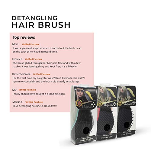 Pincel para desenredar, pincel húmedo y seco para cabello sin enredos (Rojo)