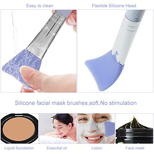 Pinceles de maquillaje DUAIU 19Pcs Patrón de mármol Professional Premium Synthetic Foundation Corrector Blending Sombra de ojos Cejas Polvo de cara Crema líquida Set de pinceles para mascarillas