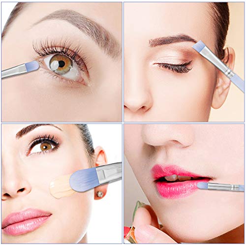 Pinceles de maquillaje DUAIU 19Pcs Patrón de mármol Professional Premium Synthetic Foundation Corrector Blending Sombra de ojos Cejas Polvo de cara Crema líquida Set de pinceles para mascarillas