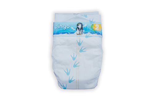 Pingo - Pañales Talla 2 Mini -2 paquetes de 42 unidades- 3-6 kg -Pañales para bebé - Anti-alergénicos sin perfume- Máxima Absorción - Pañales ecológicos - Pieles sensibles - Color Blanco