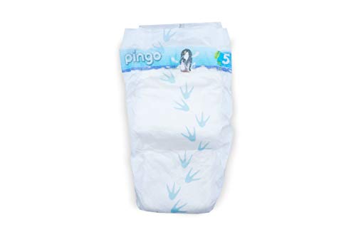 Pingo - Pañales Talla 5 Junior - 2 paquetes de 36 unidades-12-25 kg- Pañales para bebé - Anti-alergénicos sin perfume - Máxima Absorción - Pañales ecológicos - Pieles sensibles - Color Blanco