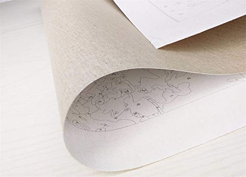 Pintar por números para Adultos Paisaje Bote - Cuadro de Pinturas con numeros con Pinceles y Colores Brillantes - Pintura para Pintar por números - Dibujos Lienzos por numeros