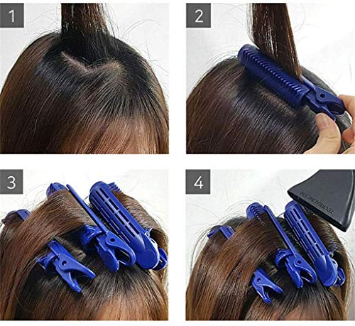 Pinza para dar volumen a la raíz del cabello, pinza para rizador de pelo con volumen de raíz de agarre automático, herramienta para peinar el cabello rizado naturalmente esponjoso (6 colores)