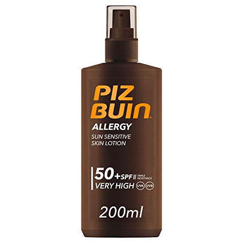 Piz Buin, Protector Solar Allergy Spray SPF 50+ Protección Muy Alta, 200 ml