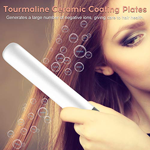 Plancha de Pelo Profesional, Plancha de Pelo Liso y Rizado El Rango de Temperatura de la Plancha de Pelo PTC es de 160 ℃ a 230 ℃ de Alto Rendimiento Adecuado para Cabello Largo/Corto/Liso/Rizado
