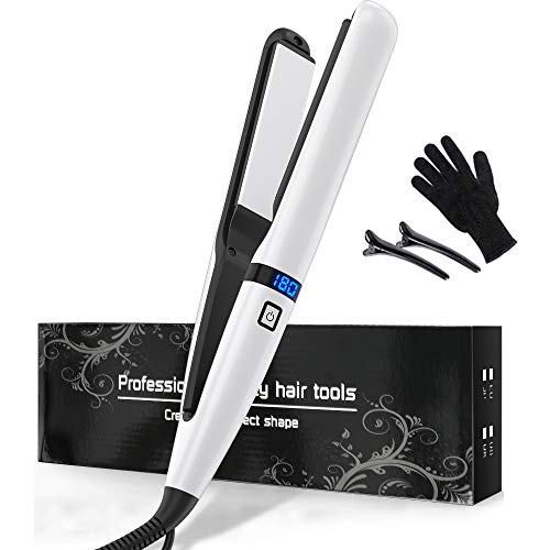 Plancha de Pelo Profesional, Plancha de Pelo Liso y Rizado El Rango de Temperatura de la Plancha de Pelo PTC es de 160 ℃ a 230 ℃ de Alto Rendimiento Adecuado para Cabello Largo/Corto/Liso/Rizado
