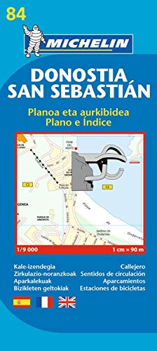 Plano Plegable Donostia-San Sebastián: plano e indice (Planos Michelin)