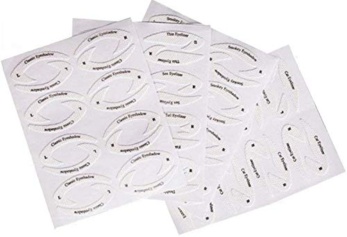 Plantillas para delineador de ojos, plantillas para aplicar sombra de ojos ahumada para todos, desde principiantes hasta profesionales, plantilla de guía de maquillaje rápida (64 pares)