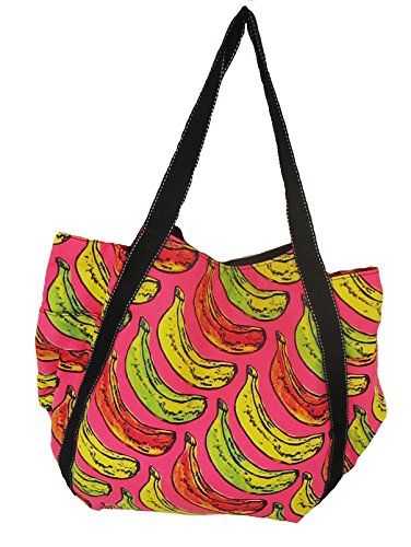 Plátanos en Rosa Lona Retro Viaje/Gimnasio/Escuela / Vuelo Bolsa de deporte/Bolsa