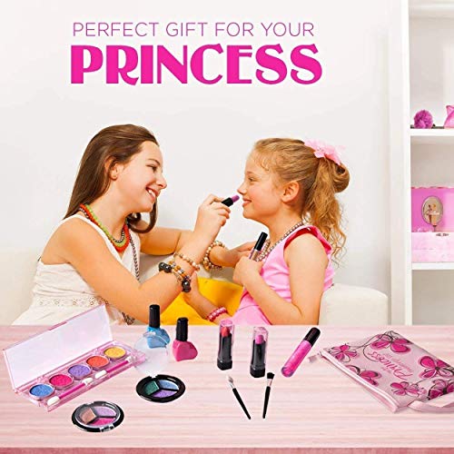 Playkidz- Set de Maquillaje cosmético y Real Lavable, Estuche Diseño Floral (3032)