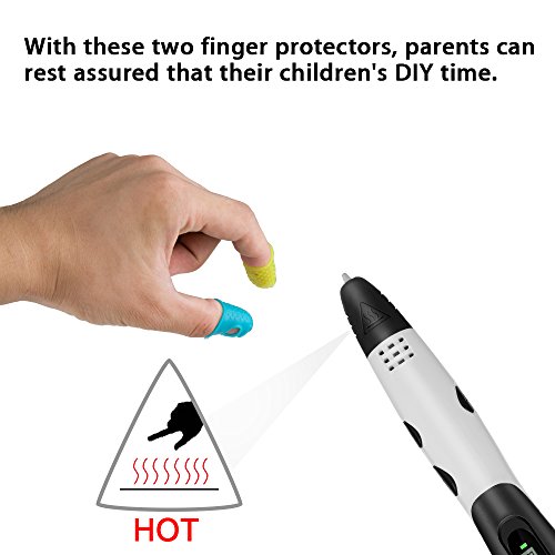 Pluma 3D Fede, Lápiz 3D con 12 * 3.3M filamento PLA 1.75mm multicolores (39.6 metros en total), Boligrafo 3D con Pantalla LCD para Impresión 3D Regalo para Niños y Adultos