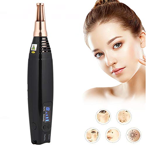 Pluma para eliminar manchas, Spot Eraser Pro Manchas Cara Eliminación Plasma Pen Facial Machine Tratamientos Para Manchas Piel con gafas, 9 tipos Frecuencia de trabajo(EU)