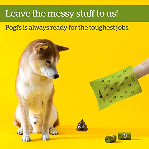 Pogi's Poop Bags - Bolsas para excremento de Perro - 10 Rollos (150 Bolsas) - Grandes, Biodegradables, Perfumadas, Herméticas