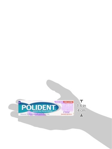 Polident – Adhesivo para prótesis dentales, obstaculiza la infiltración de las partículas de comida sin zinc sin sabor – 40 g