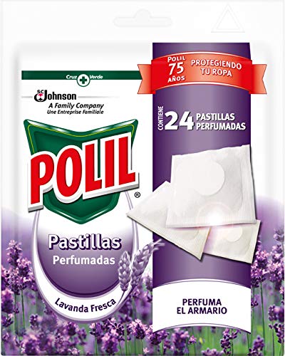 Polil Raid Pastillas Perfumadas Antipolillas Protector de ropa, Lavanda, 24 unidades