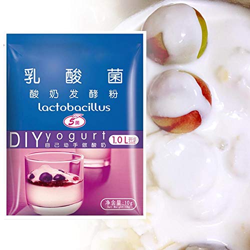 Polvo de iniciación de levadura, yogur doméstico, ácido láctico, bacterias y levadura en polvo, para hacer yogurt, para usar en el hogar
