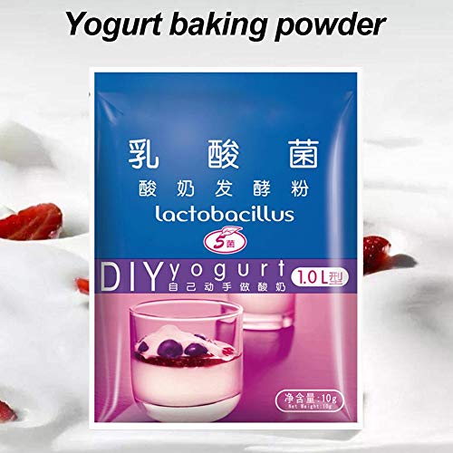 Polvo de iniciación de levadura, yogur doméstico, ácido láctico, bacterias y levadura en polvo, para hacer yogurt, para usar en el hogar