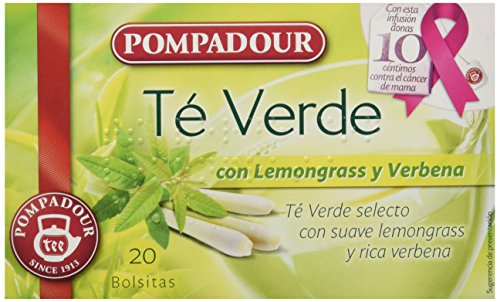 Pompadour Té Verde con Lemongrass y Verbena - 20 bolsitas