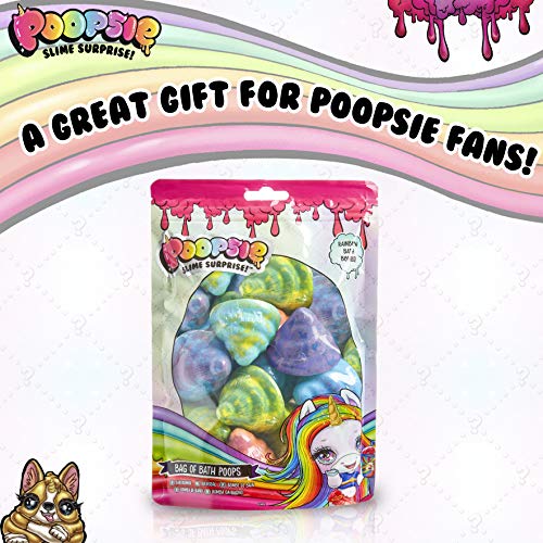 Poopsie Slime Surprise Unicornio Bolsa Sorpresa de Bombas de Baño para Niñas, Incluye 10 Bombas Baño Efervescentes, Divertidas Bolas de Arcoiris Perfumadas, Regalos Unicornios para Niños