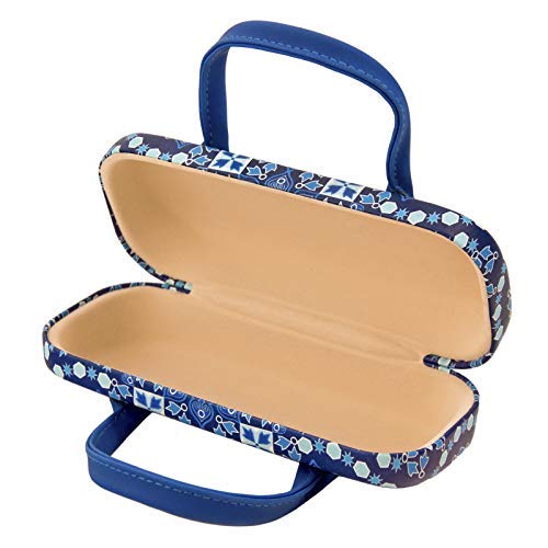 PracticDomus - Funda Rígida Universal para Gafas con Sistema de Cierre Flex y Asas Flexibles, Interior Forrado en Símil de Terciopelo. Colección Arabesque