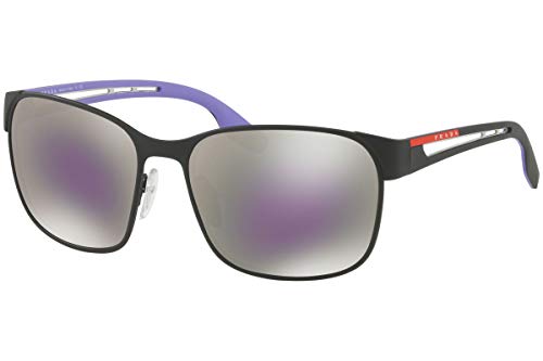 Prada PS52TS Gafas de Sol Negro Caucho con Lentes Gris Degradados 59mm DG0140 SPS52T PS 52TS MSF 52T