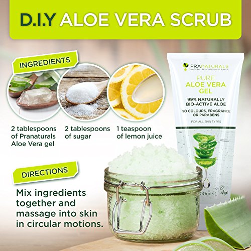 PraNaturals Aloe Vera Pura Gel (paquete de 1)