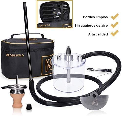Premium portable Cachimba Shisha YODA — Shisha Pequeña y Ligera de Acero Inoxidable – Juego Completo de Cachimba Shisha con Bolsa y Accesorios, deal para viaje.